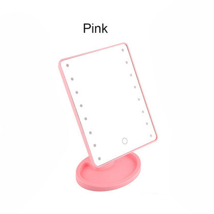 Portable 360 Degree Rotation Touch Induction Tabletop Cosmetic Mirror